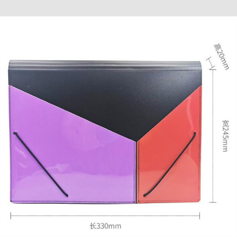 office Rainbow 13 Pockets folder Expanding File A4 Folder Document Organizer Plastic 500 Sheets Large Capacity