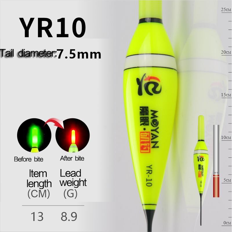 Flotador de pesca inteligente, Sensor de gravedad, luminosas de noche, flotadores de pesca, luz Led brillante eléctrica, recordatorio automático, Bobber de pesca: 10