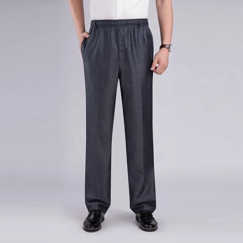 Traje de talla grande para hombre, pantalones de oficina formales, transpirables, delgados, color gris, 7XL, 8XL, 9XL, 10XL, 60