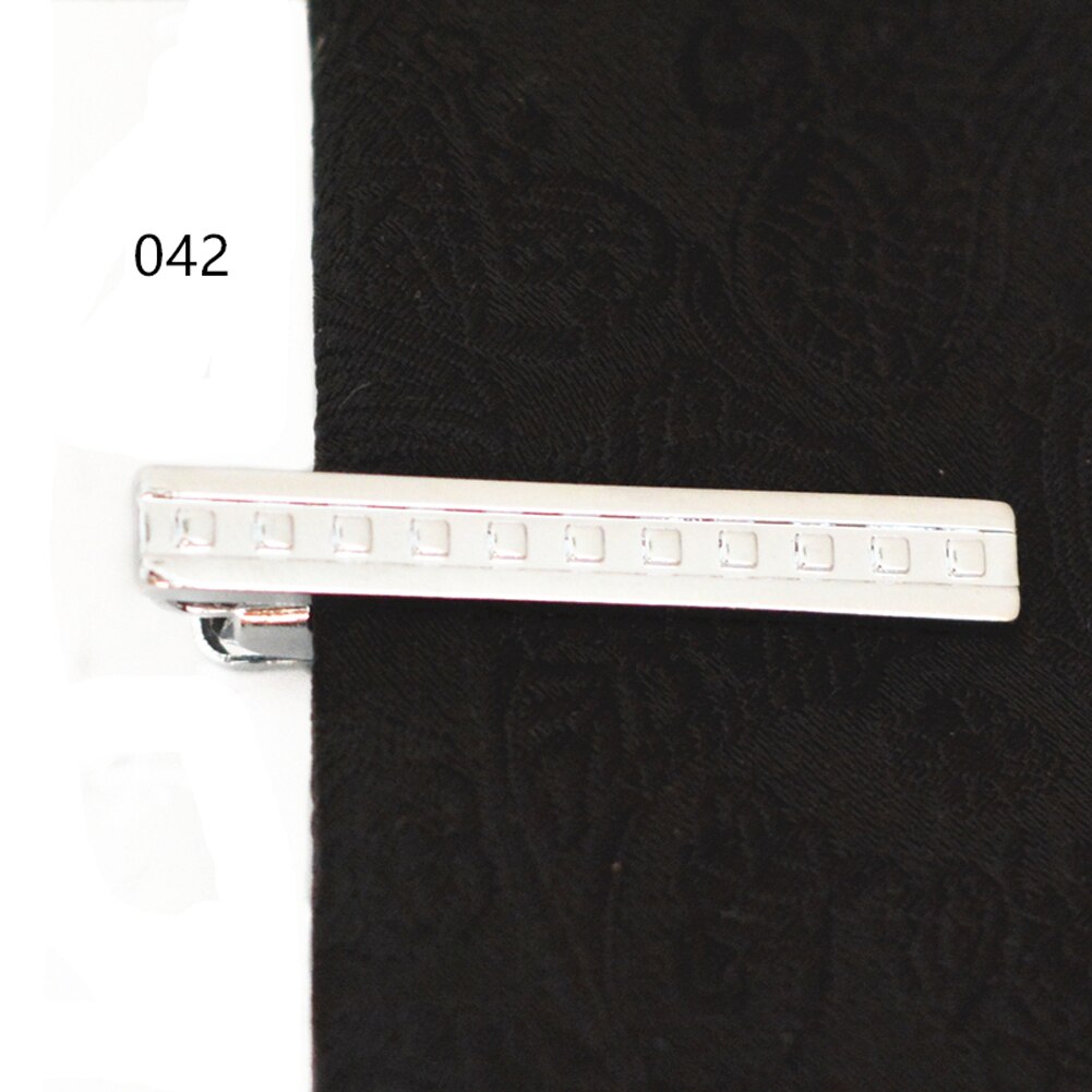 Lange 4 Cm 10 Model Retail Korte Zilveren Mannen Metalen Stropdas Tie Bar Mens Chrome Klem Plain Skinny Tie Clip pins Bars: As the picture1