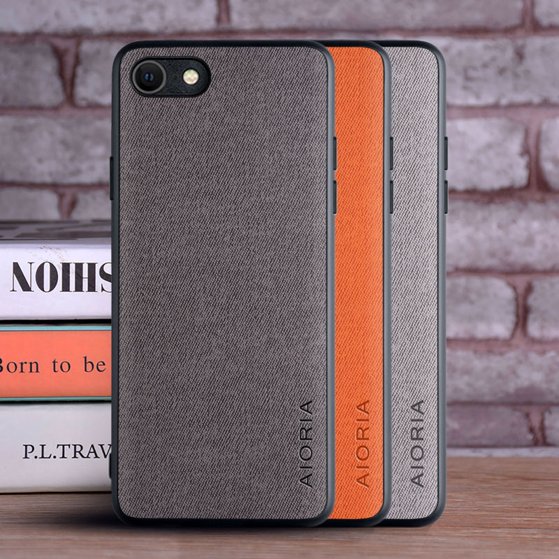 etui na iPhone 7 8 6 6S plus XR SE coque Luksusowe tekstylne skórzane etui TPU na telefon iphone 7 8 6 plus etui funda capa