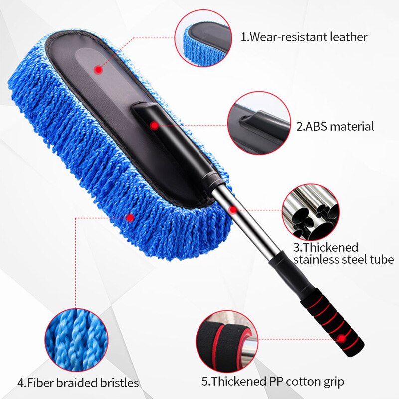 SEAMETAL Superfeine Faser Auto Staubwedel Anzug Versenkbare Mikrofaser Auto Staub Mopp Hause Reinigung Staub Entfernung Pinsel Handtücher Bausätze