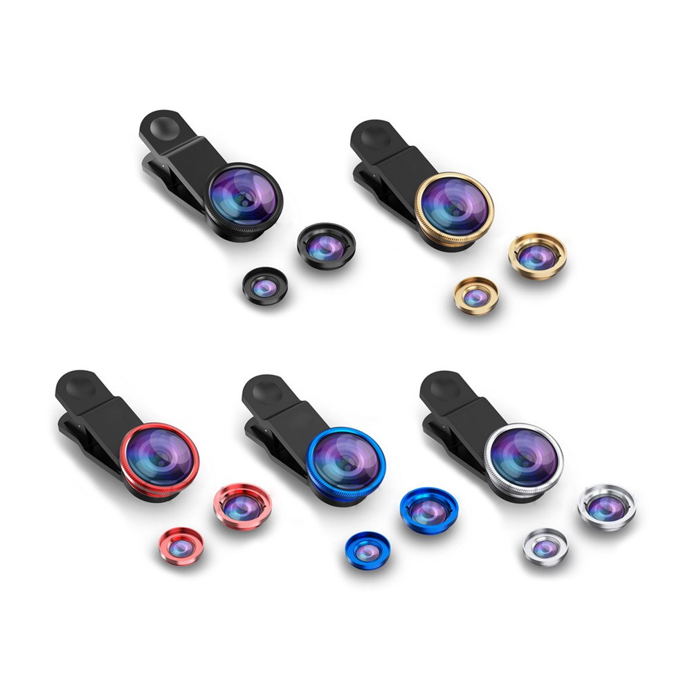 Universal- 3 in1 Weitwinkel Makro Fisch Augen Objektiv Kamera praktisch Linsen Für iPhone 6 6s 7 8 Plus Für Samsung Hinweis 8 9 S9 Plus
