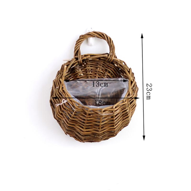 Jardinière fleur tenture murale osier rotin panier intérieur plantes support vigne Pot mural plante panier jardin décoration murale