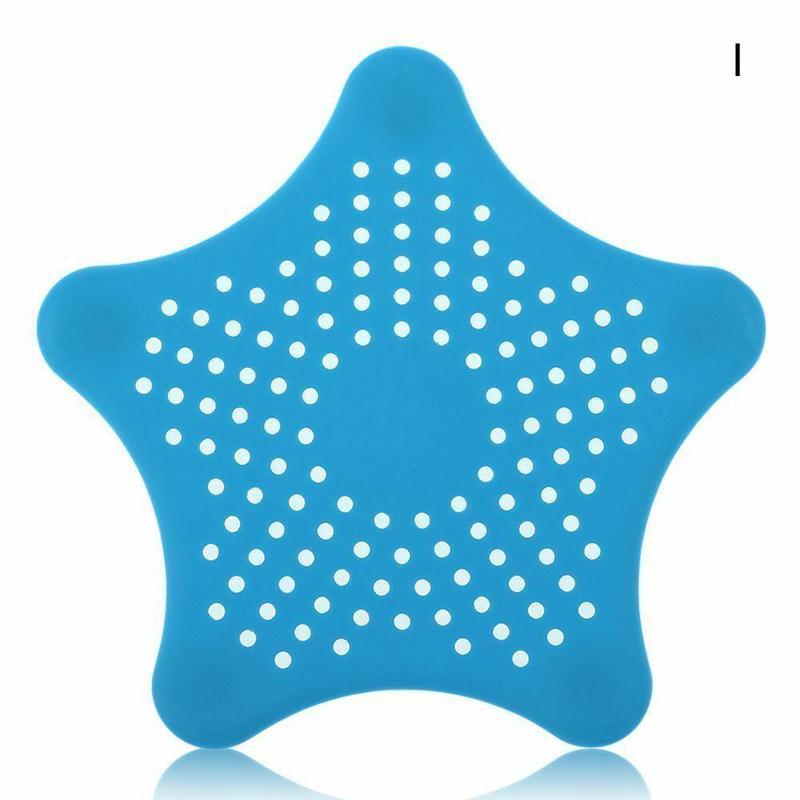 Pentagram gummi antiblokerende gulvafløb køkkenvask hårsi fanger kloakafløb badeværelse  a0 c 6: Jeg