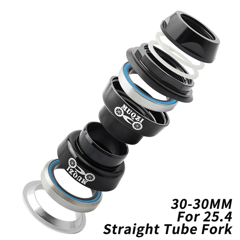 Serie sterzo per bicicletta 30 34 42 44 41.8-52 42-47 44-56 44-50.6mm Serie sterzo MTB 1 1/8 1 1/2 Tubo conico Auricolare a tubo dritto integrato: Rosso