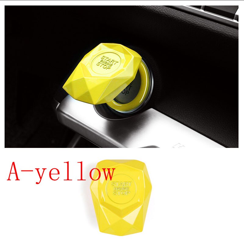 Botón de arranque de motor de coche para parada de coche, reemplazo del interruptor de cubierta para Alfa Romeo 159 147 156 166 GT Mito Acura MDX RDX TSX Fiat 500 Punto Stilo: A-yellow