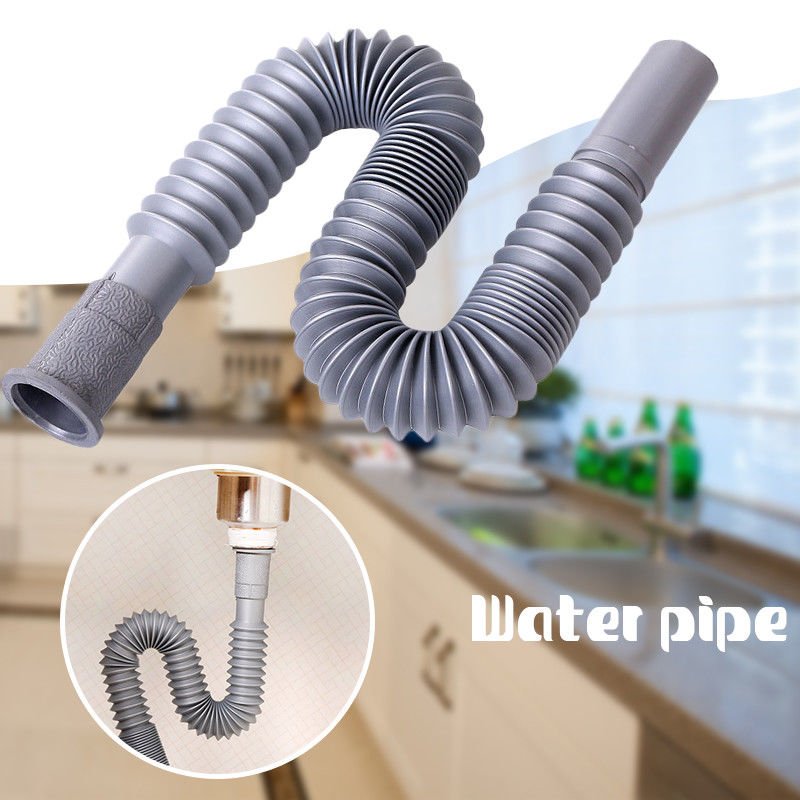 1PC Universal Plastic Flexible Kitchen Basin Strainer Sink Extension Washbasin Drain Hose Pipe For Bathroom Kitchen
