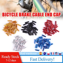 50Pcs Fiets Versnellingspook Core Cap Brake Draad End Core Cap Inner Sleeve Gear Shift Brake Cable Core Cap aluminium Anode