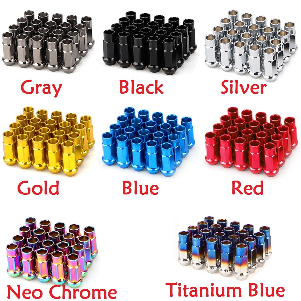 Steel Lug Nuts Set M12x1.25 17mm Hex Car Wheel Nut