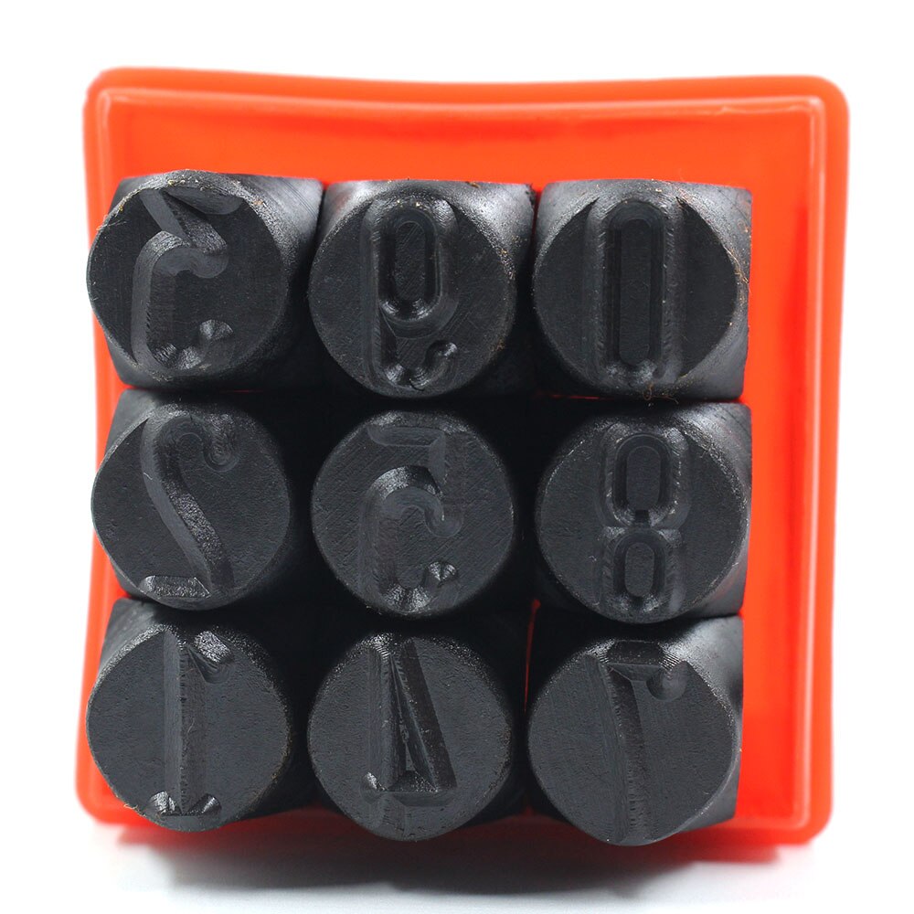 Matrice en acier En Métal Estampage kit Outil de Poinçon Numéro Lettre Alphabet Timbres Outils BIJOUX À BRICOLER SOI-MÊME En Métal Argenté Or En Cuir LOGO TIMBRE