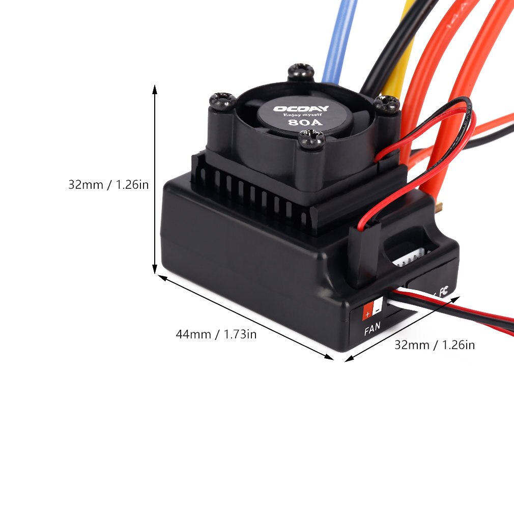 1/10 80A Adjustable Sensored/Sensorless Brushless ESC For Car Truck