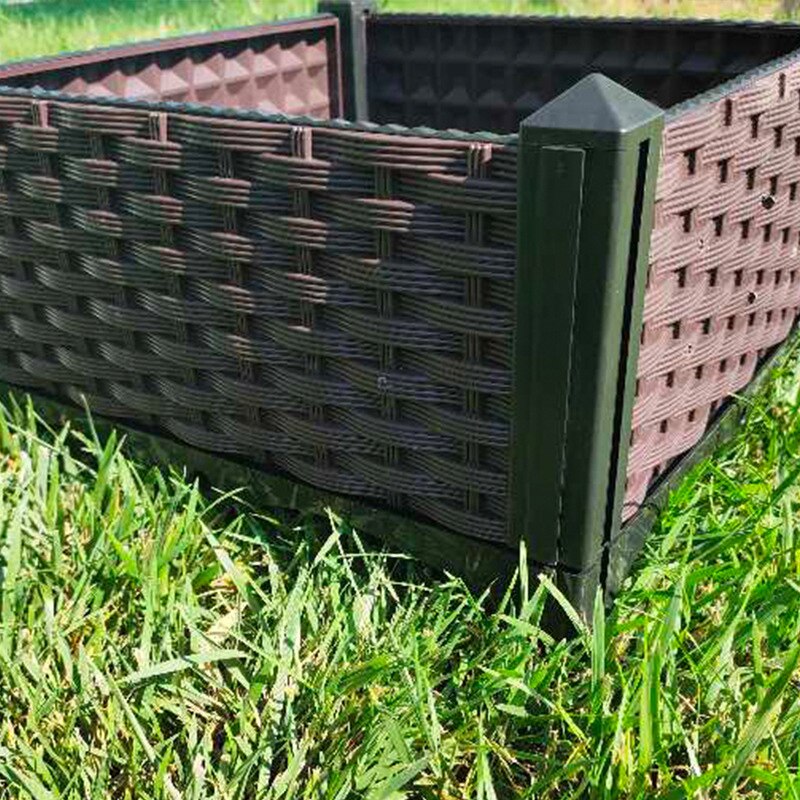 Rotan Plastic Planten Doos Balkon Groente Groeven Planter Box Kit Spliced Planten Trog Voor Binnenplaats/Dak/Tuin J