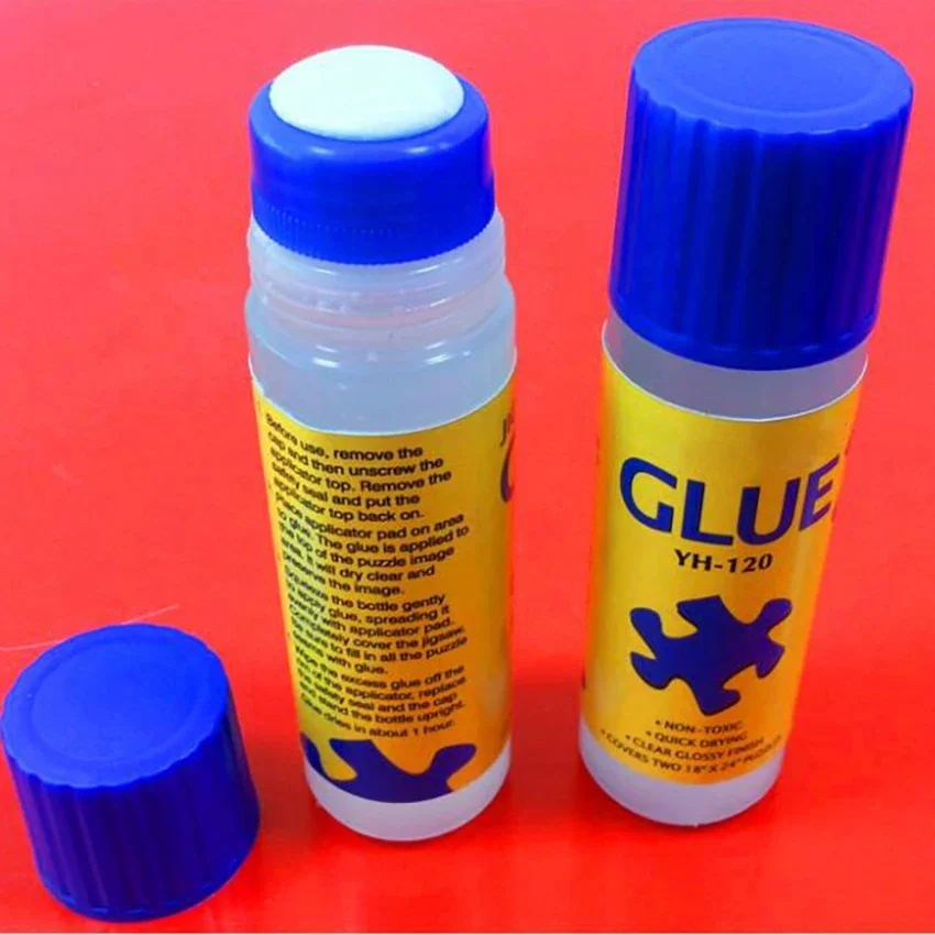 120ml Jigsaw Puzzles Glue Conserver Self Apply Fast Dry for DIY Sticking Paper Liquid Transparent Gel Adhesives Glue