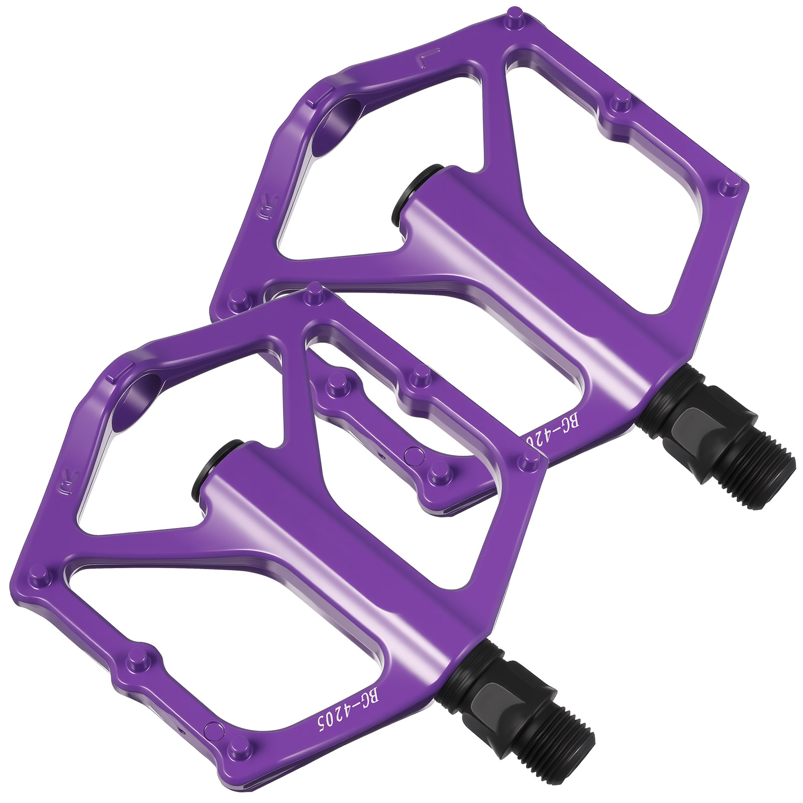 Pedais de pedal de liga de alumínio para bicicleta mountain bike clipes substituição alumínio roxo