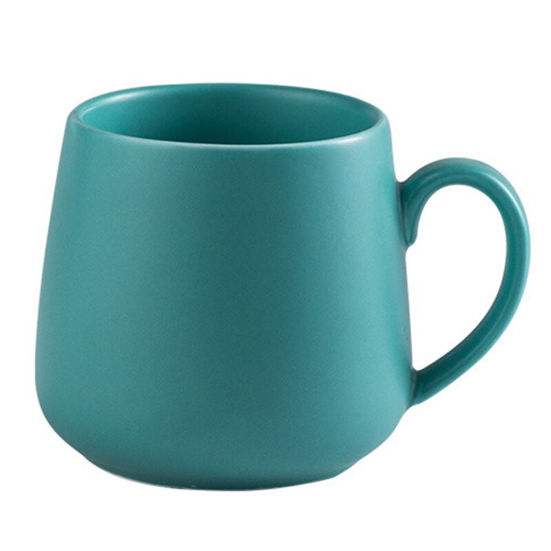 Keramisk kaffemugg matt ren färg kaffemuggar tumbler kopp te mjölk latte porslin nyhet tumblers söta koppar: Grön