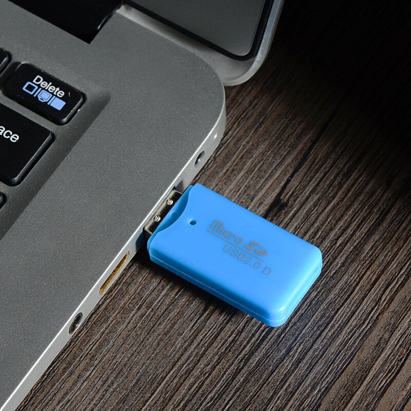 Eenvoudige Usb 2.0 Micro Sd Tf Flash Memory Card Reader Mini Draagbare Plastic Adapter Voor Laptop Sh Mobiele Converters