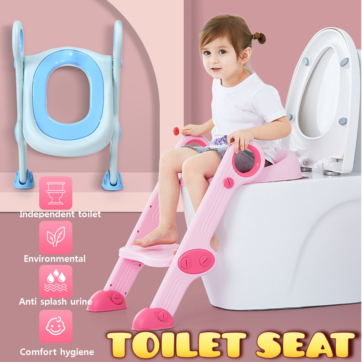 Spædbørn toilet stige børn toilet ring tilbehør trin stige folde baby toilet potte træningssæder potter til børn