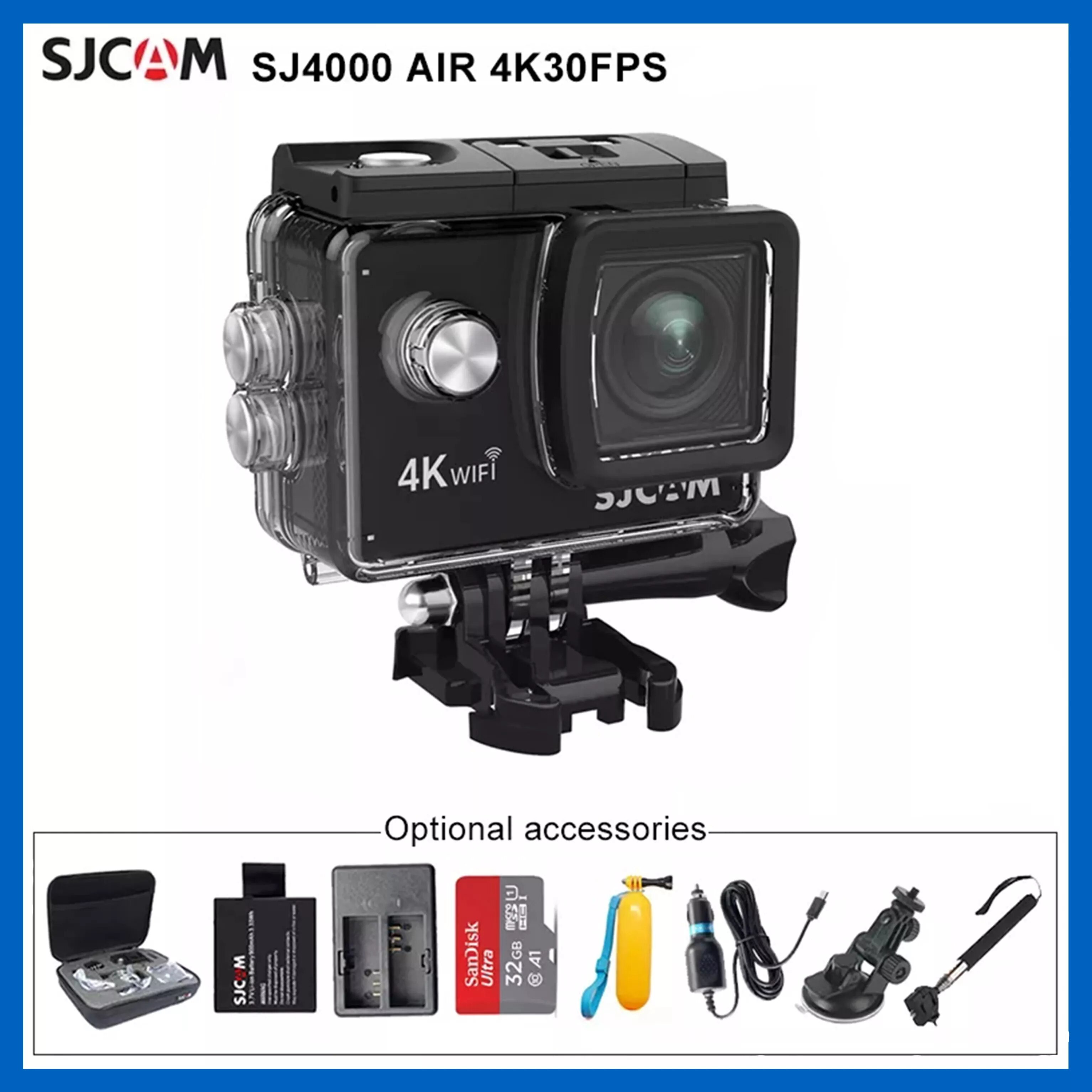 Originele Sjcam SJ4000 Air 4K Actie Camera Full Hd Allwinner 4K 30FPS Wifi 2.0 &quot;Scherm Mini Helm waterdichte Sport Dv Camera