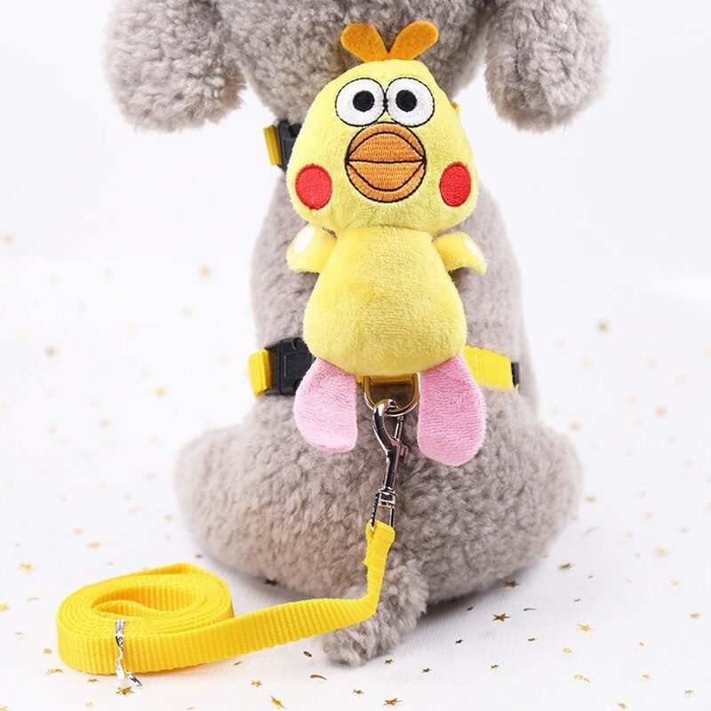 Puoupuou Cartoon Leuke Hond Harnassen Verstelbare Outdoor Walking Leash Franse Bulldog Persoonlijkheid Dierbenodigdheden Collares Perro