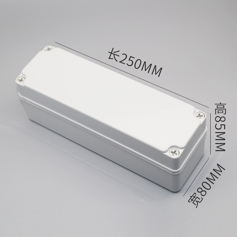 Waterproof Junction Box ABS Electronic Project Instrument Case Electrical Outdoor IP67 Project Box Plastic Enclosures Housing: 250x80x85mm