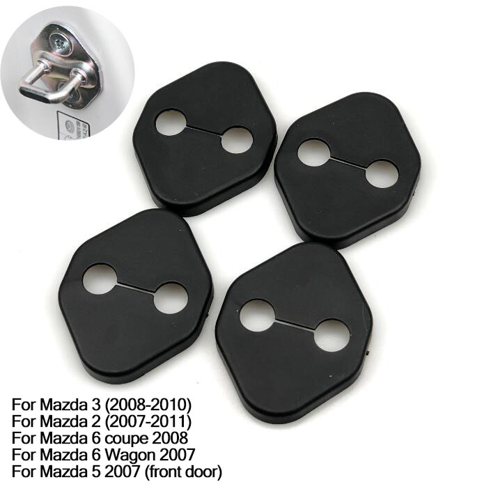Couvercle de Protection Anti-rouille pour Mazda 2 3 5 6 CX-5 CX7 CX-8 CX9 CX-3, CX-4, CX-30, accessoires de voiture, fermeture de porte: A type Plastic 4pcs