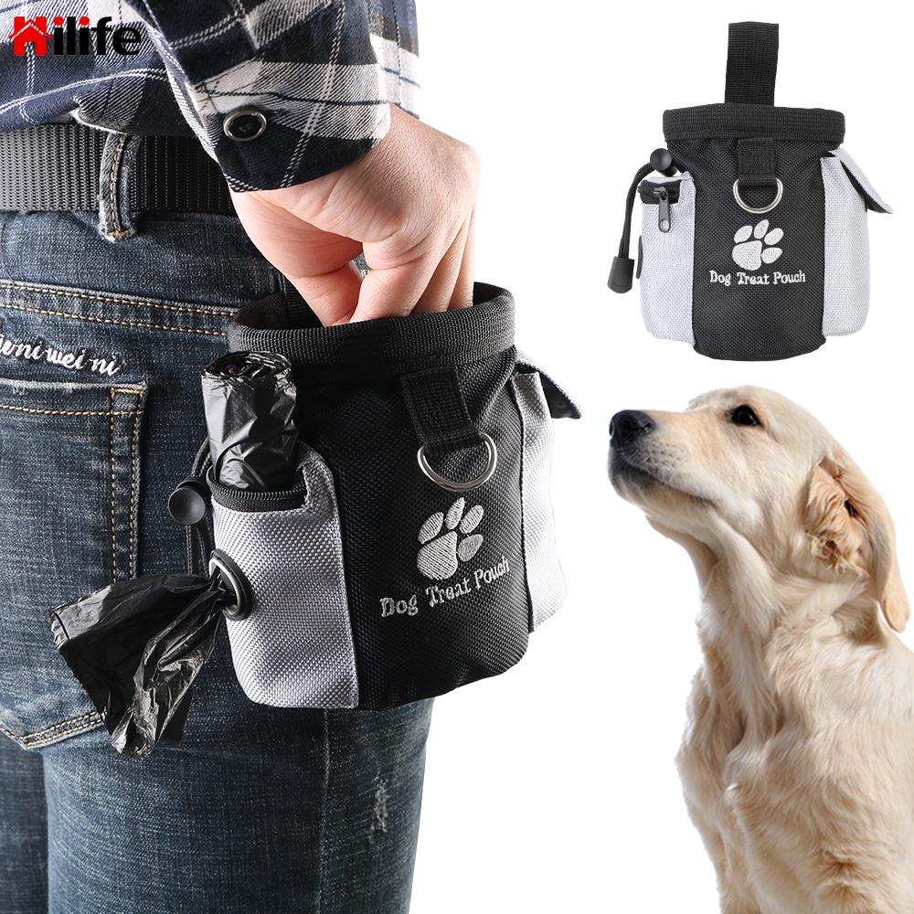 Sac de taille multifonction pour chien, accessoire d'entraînement en plein air, fournitures pour chiens, produits pour animaux domestiques, pochette à cordon coulissant, jouets en nylon, ramassage de toilette