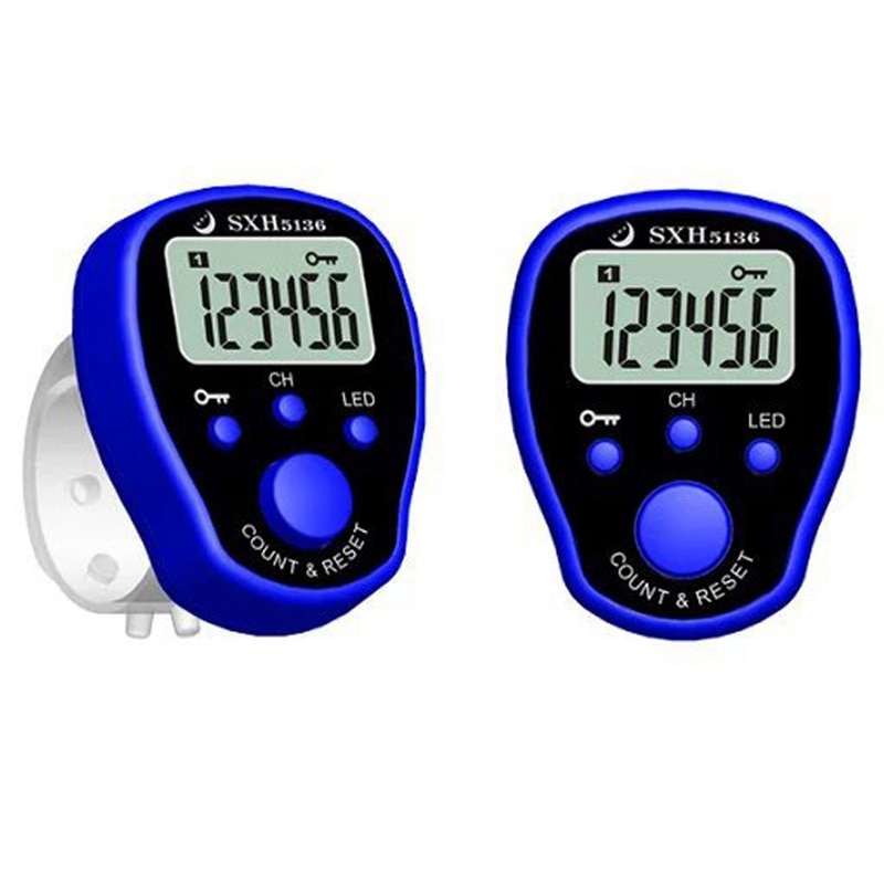 five-channel chanting counter finger electronic counter chanting multi-function point counter bIue