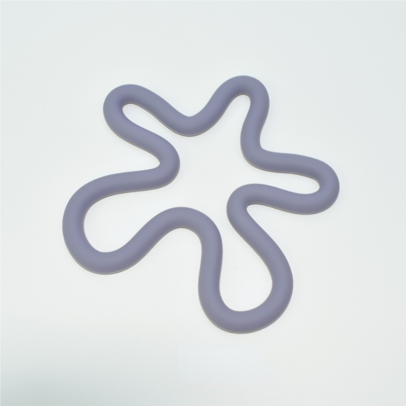 Posavasos geométricos de silicona resistentes al calor, posavasos antideslizantes para tazas de bebidas, mantel individual para mesa, accesorios de cocina, almohadillas para posavasos: Morado