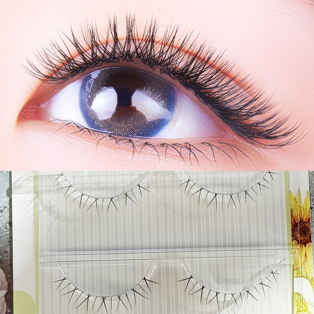 Faux-cils courts en vison, 5 paires, maquillage naturel, Cosplay sous les cils, Extension pour les yeux: S16-3pair