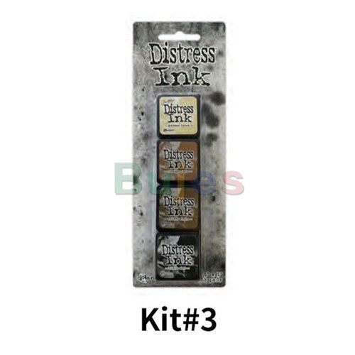 Ranger Tim Holtz Distress Ink Pad Kits, Mini Old Color Retro Stamp Pad Ink Pad 64 Colors School Office Supplies: KIT 3