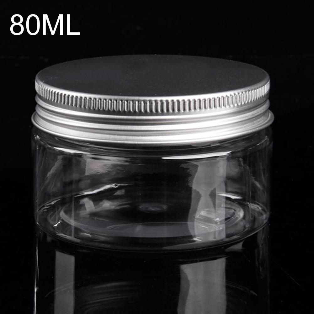 Clear Plastic Jar and Lids Empty Cosmetic Containers Makeup Box Travel Bottle 30ml 40ml 50ml 60ml 80ml 100ml 120ml 20/50/100pcs: 50pcs 80ml