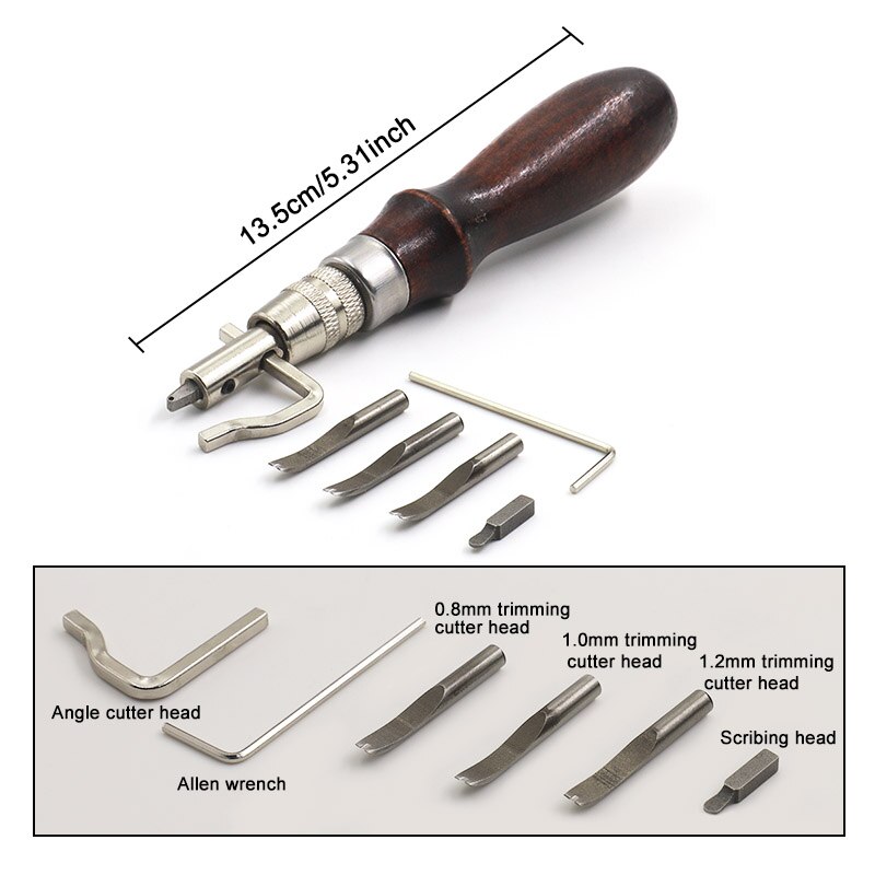 Adjustable Grooving Device Leather Tool For Processing the Edges of the Skin Leather Craft Stitching Hammer Fold Leather Craft