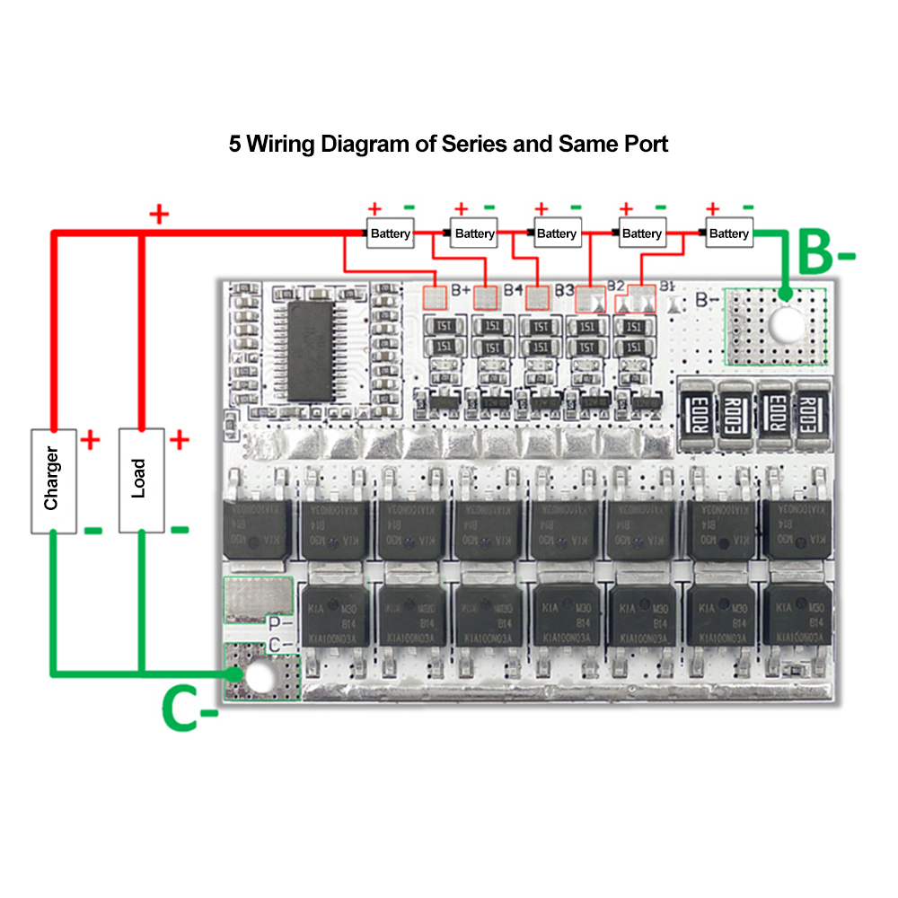 3S/4S/5S Bms 3.2V 100A Lithium-ijzerfosfaat Lithium Batterij Bescherming Circuit Board met Balance Li-Ion Ternair: WHITE