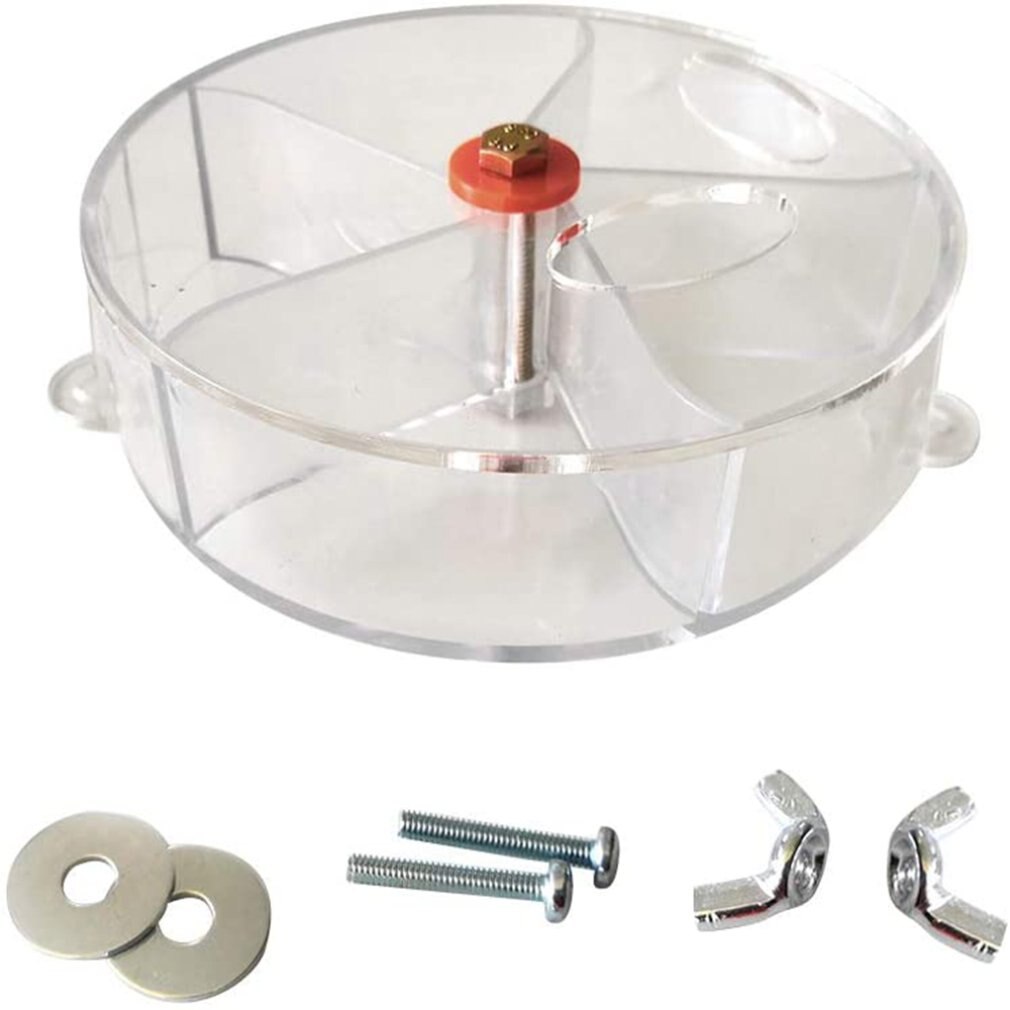 Parrot Biting Toy Bird Toy Rotate Wheel Foraging Ball Educational Feeding Toy Foraging Ball Divided Food Box: Transparent