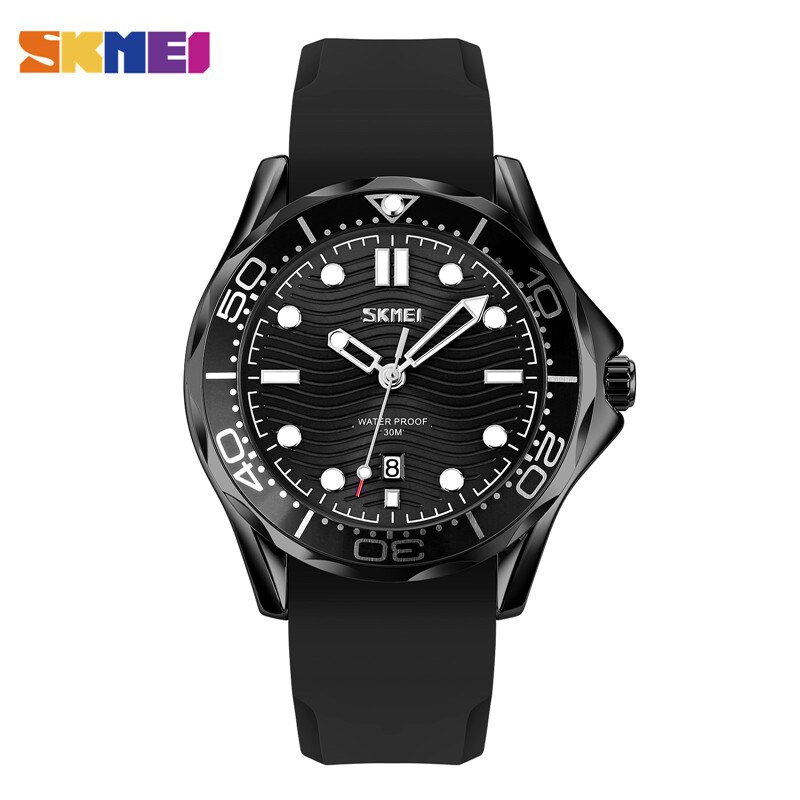 SKMEI-reloj de pulsera con movimiento de cuarzo japonés para hombre, cronógrafo tridimensional con textura, esfera con fecha y hora, 9276: color 6