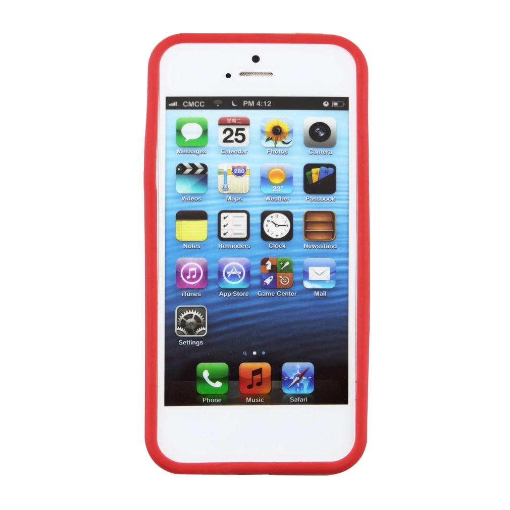 Retail hybride midden transparante bumper voor iphone 5g 5s mobiele telefoon beschermframe tpu siliconen rubber telefoonhoesjes
