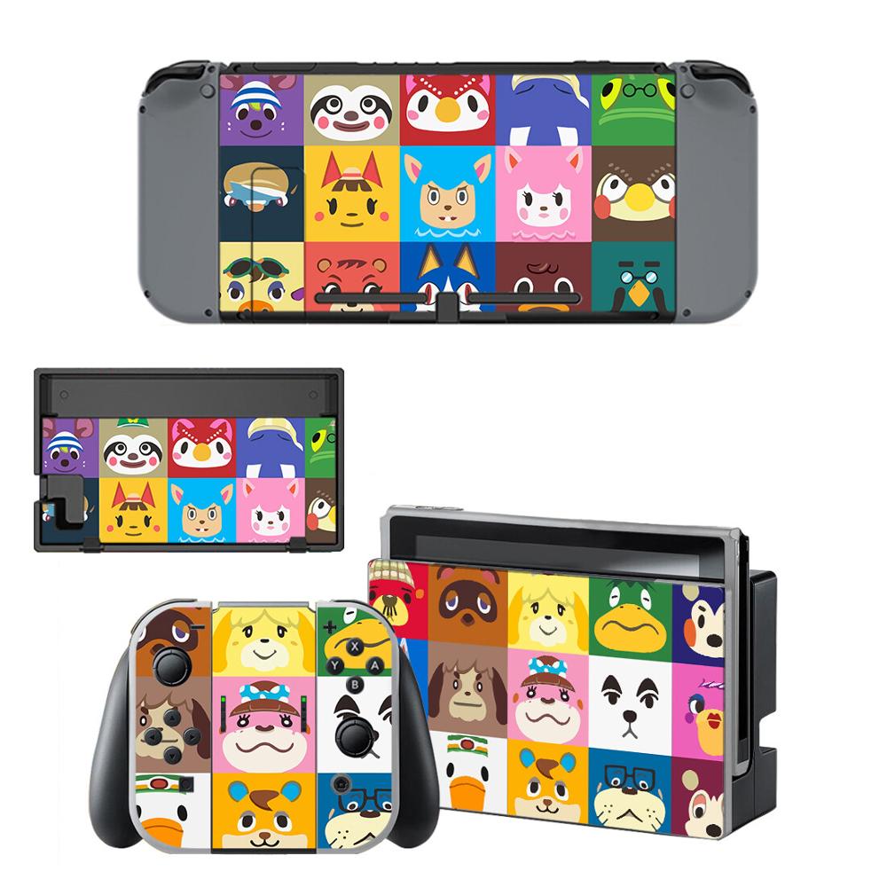 Animal Crossing Skin Sticker vinyl for Nintendo Switch sticker skin NS Console and Joy-Con Controllers: YSNS2566