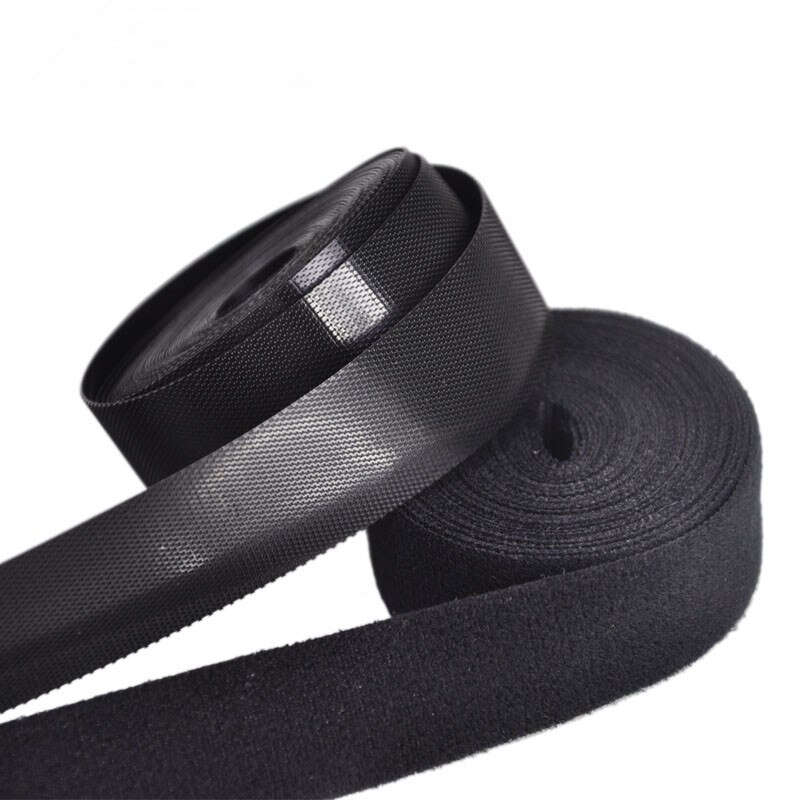 Bâtons de bande magique en tissu brossé noir doux, 2 pouces de largeur * 5m, crochet injecté, soins pour bébé, bâtons ultra-fins, ceinture à boucle