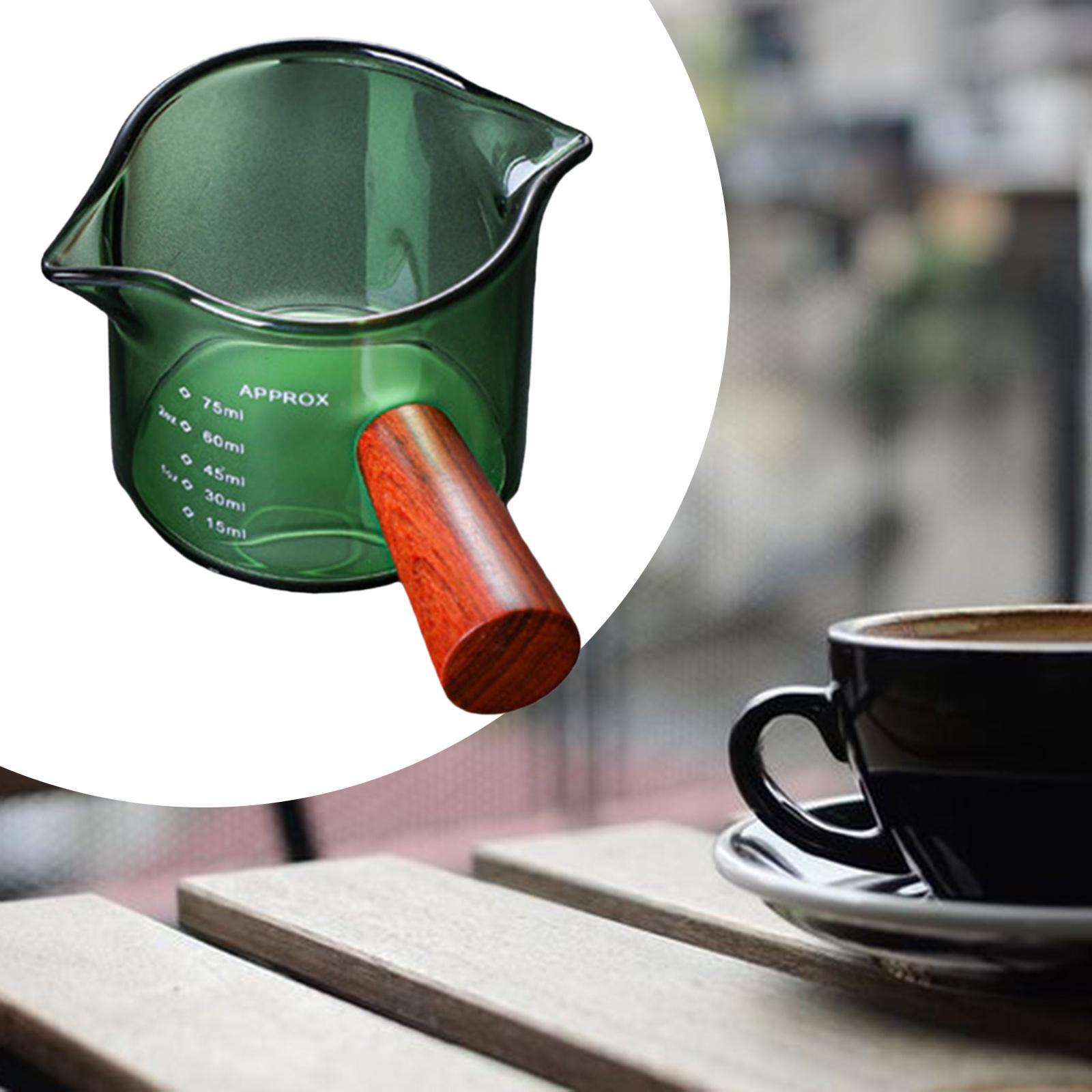 1 Piece Measuring Shot Glasses with Double Spouts Espresso Liquor Glass Cup: Green