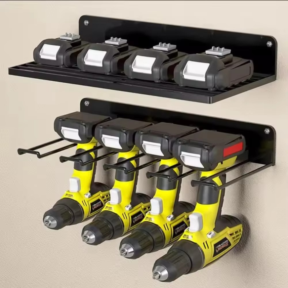 Elektrisch gereedschapsrek Elektrische boor Schroevendraaier Gereedschapsopslag Plank Wandmontage Gereedschap Organizer Gewoon garagelader Opslaghouder