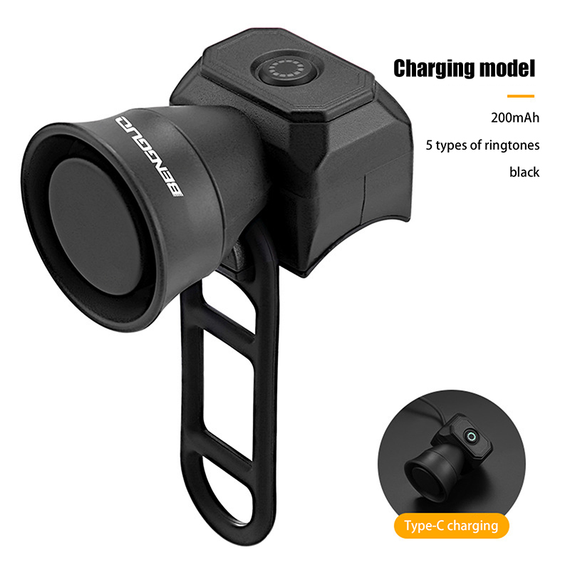 Sykkel elektrisk ringeklokke sykkel usb-lading horn terrengsykkel advarsel sikkerhetsring vanntett ringeklokke sykkeltilbehør: Rød