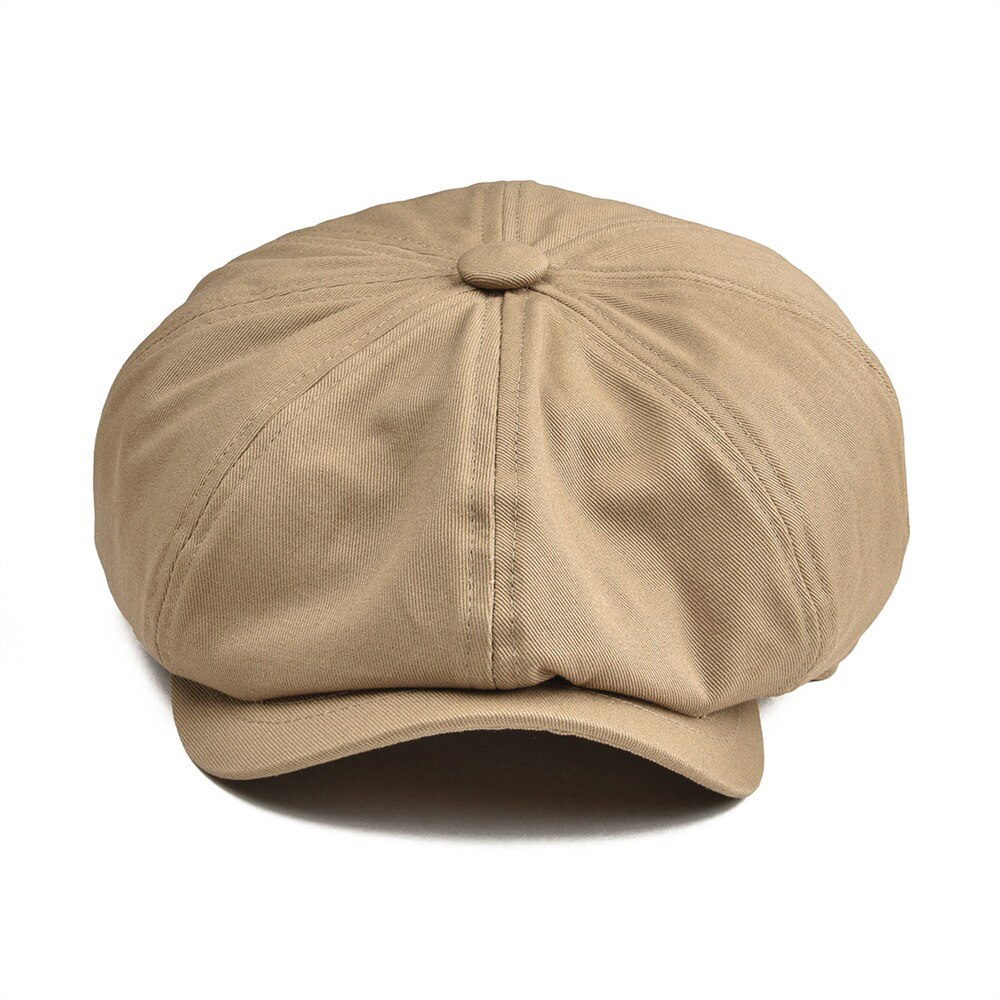 Grand grand casquette gavroche hommes sergé coton huit panneau chapeau femmes boulanger garçon casquettes kaki rétro chapeaux mâle Boina béret 003