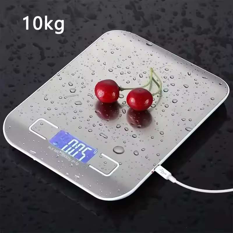 Báscula Digital multifuncional de cocina, báscula para repostería, báscula para alimentos pequeños, báscula para alimentos con pantalla Digital electrónica portátil: Caqui oscuro