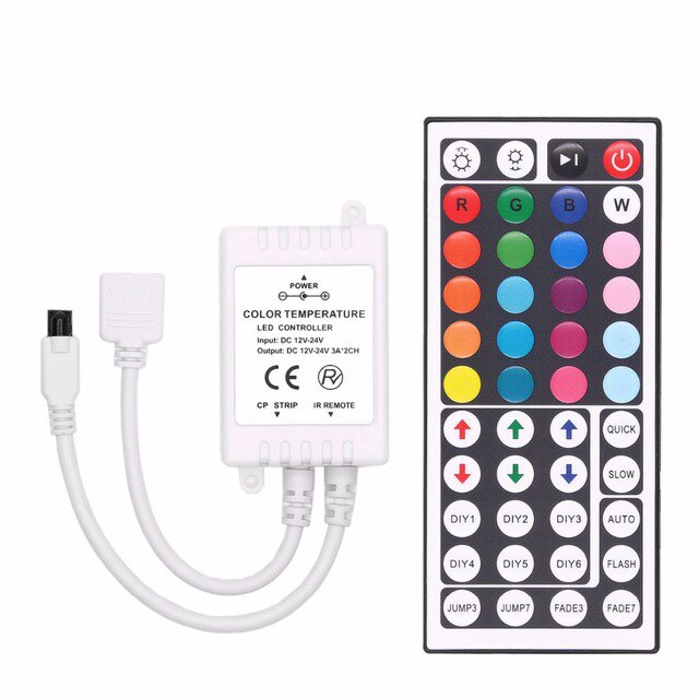 Accesorios de cinta de luz de tira de LED SMD 5050 3528 2835 RGB 12V 24key/44 key RGB IR RF Control remoto para tira LED RGB