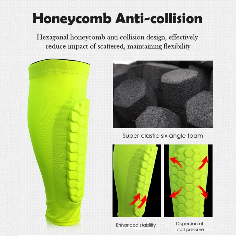 1Pcs Sport Basketbal Been Mouwen Honingraat Anti-Crash Compressie Been Kalf Mouw Fietsen Running Jogging Beenwarmers