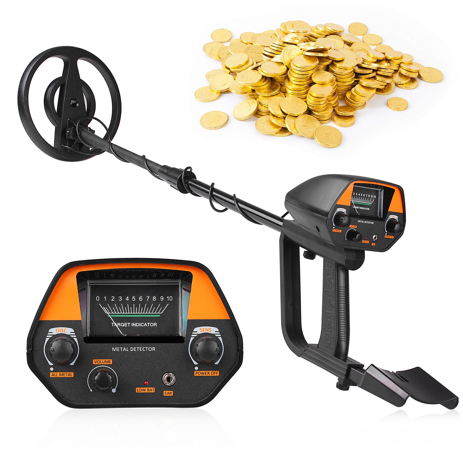 KKMOON-Detector subterráneo GC, accesorio para metales como hierro, oro, rastreador ajustable para la búsqueda de tesoros, actualización del MD 4030, 1016A