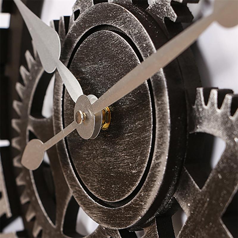 Industriële wandklok romeinse cijfers retro wandklokken industriële stijl huisdecoratie hangende horloge wanddecoratie