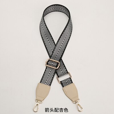 3.8cm zwarte witte strepen nylon katoenen stoffen tas riem diy enkele schoudertas riem handvat 88 ~ 140cm verstelbaar: 11