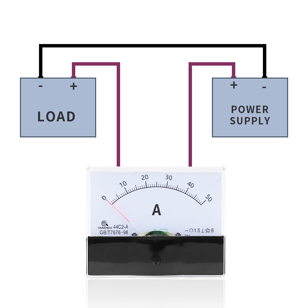 44C2 Dc Ampèremeter Analoge Panel Pointer Ampèremeter 50UA 100UA 200UA 300UA 500UA